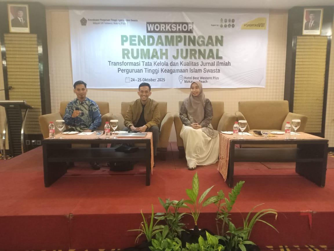 PENGELOLA RUMAH JURNAL STAI DDI MAJENE IKUTI WORKSHOP PENDAMPINGAN RUMAH JURNAL KOPERTAIS WILAYAH VIII